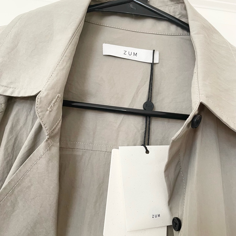 ZUM oversized Lightweight Neutral Trench Coat S - Picture 7 of 10